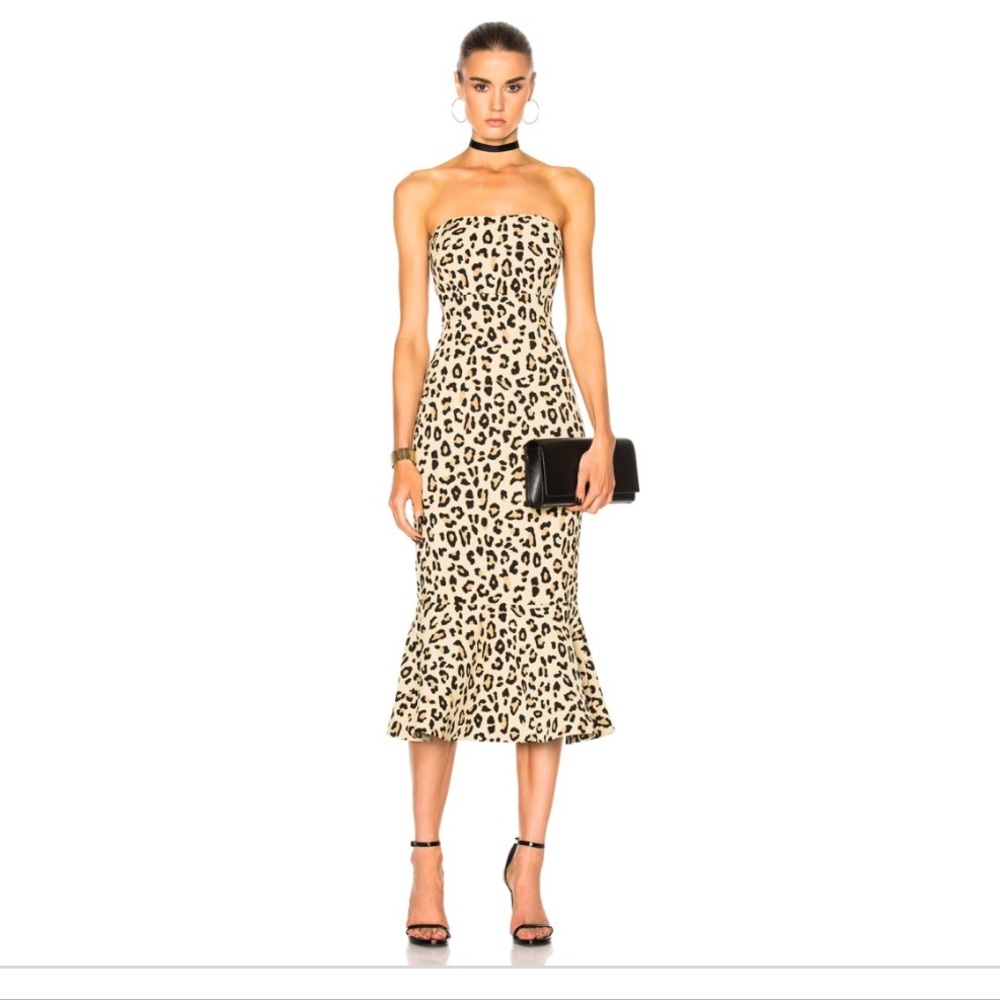 NWT Cinq e Sept Luna leopard dress size 0